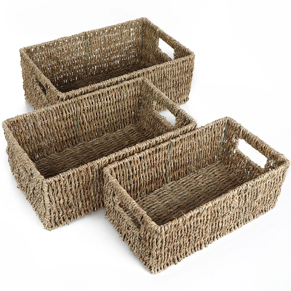 LINDON High Quality 100% Hand-Woven Organizer Decorative Baskets Wicker Storage Baskets