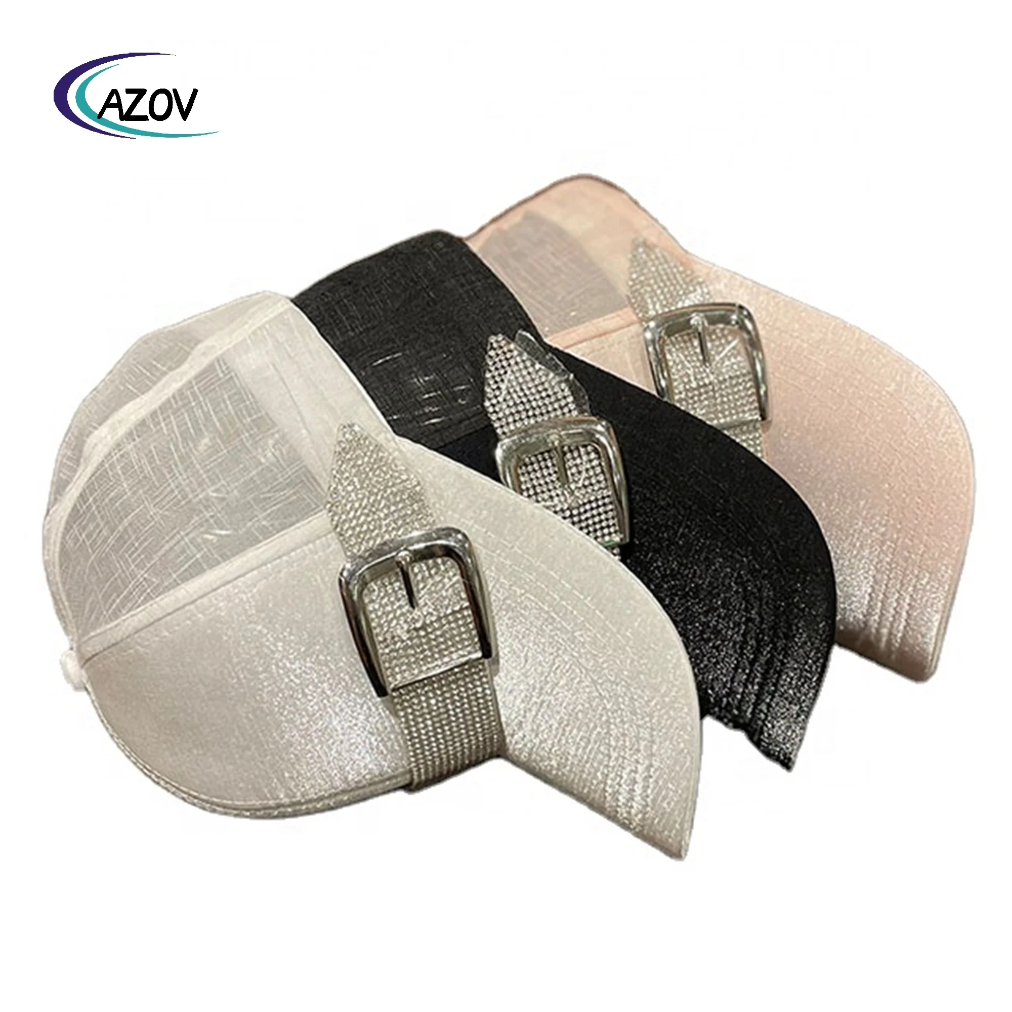 New Fashion Designer Hats Rhinestone Belt Mercerized Mesh Baseball Cap Summer Thin Sunscreen Hat Gorras