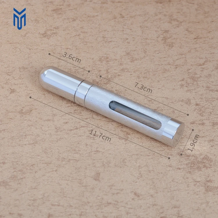 Wholesale 12ml portable atomizer empty aluminum spray perfume glass bottle for travel