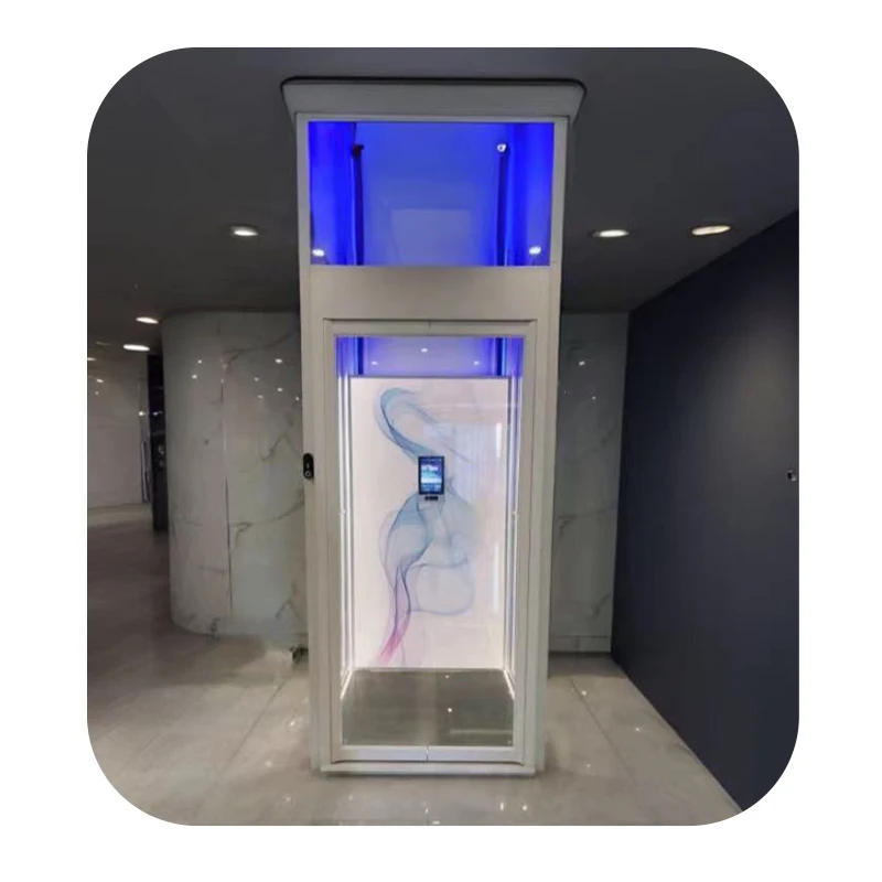 Pitless Residential Home Elevator Brand Stainless Steel 304 3 Stop Villa Elevator