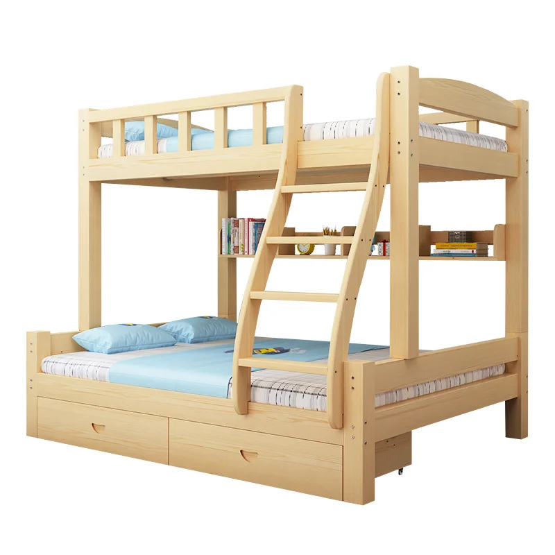 children kid beds with stairs cheap and durable safely solid wood bed for double student in dormitory  bunk bed