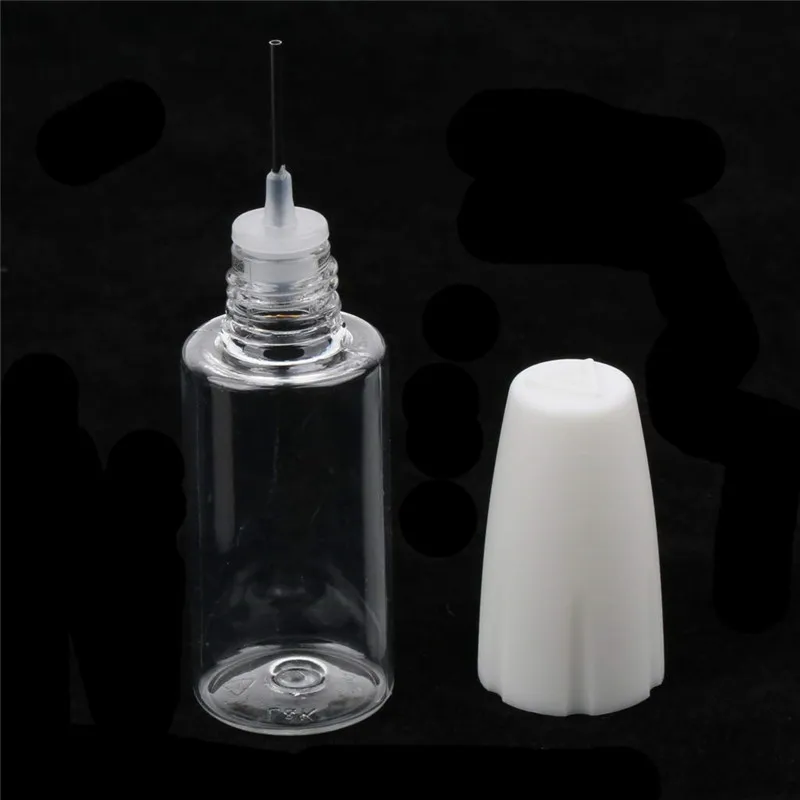new plastic 30 ml PET plastic dropper bottles needle tip bottle child proof/childproof cap clear glue bottle 10 15 30 ml