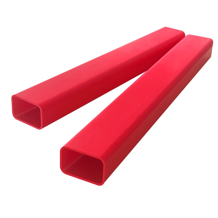 Custom Size Square Hollow Pvc Tube Red Blue Plastic Square Pipe Customized Customizable extrusion Pvc Profile 2.5mm