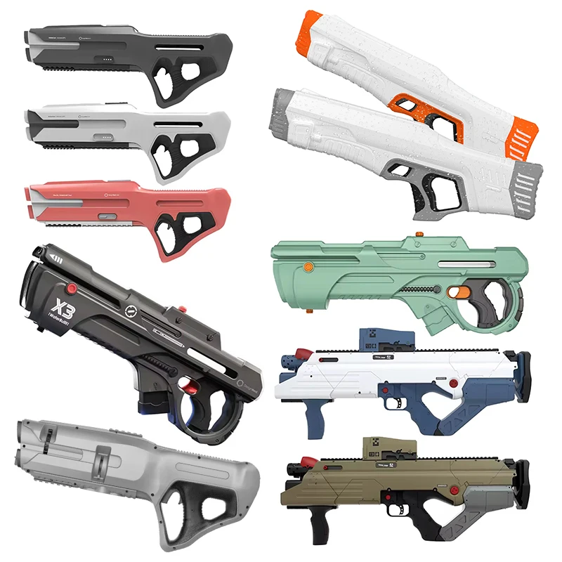 2024 Hot Selling Electronic Automatic Precise Big Capacity Long Range Water Gun Removable Battery Backpack Water Gun For Adults