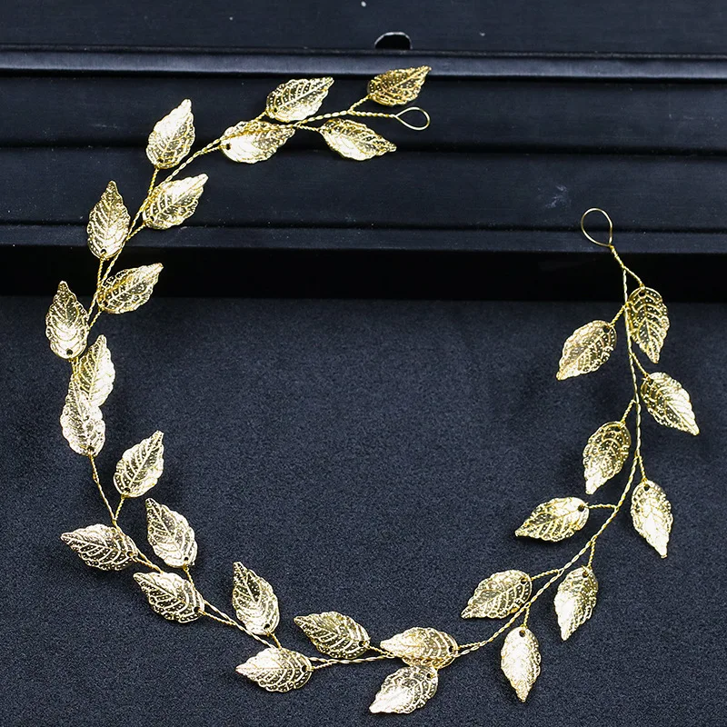 New Style Wholesale European and American Hair Accessories Gold And Silver Leaf Headband Wedding Dress Accessories Bridal