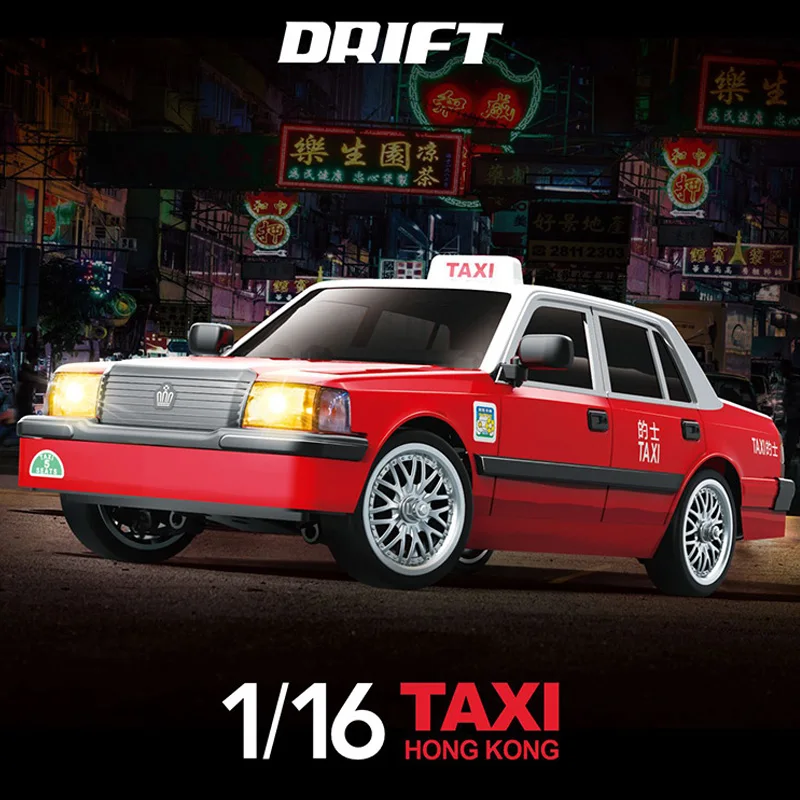 1/16 MN-38 2.4G RC Drift HK Taxi Car 4CH 20Km/h Taxi Simulation Model Car With Lights