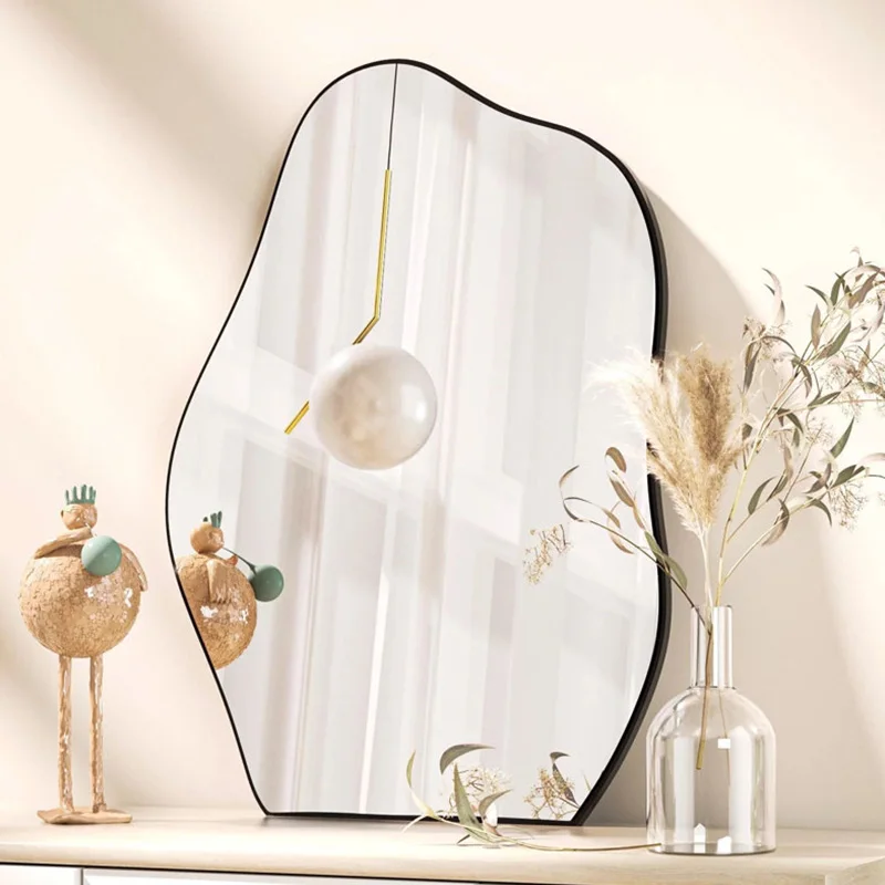 wall mounted irregular shaped mirror Beite newly design black frame irregular mirrors wall for wholesale