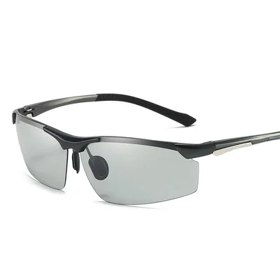 Мужские поляризованные солнцезащитные очки для вождения в дневное и ночное время суток антибликовые очки из алюминиево-магниевого сплава