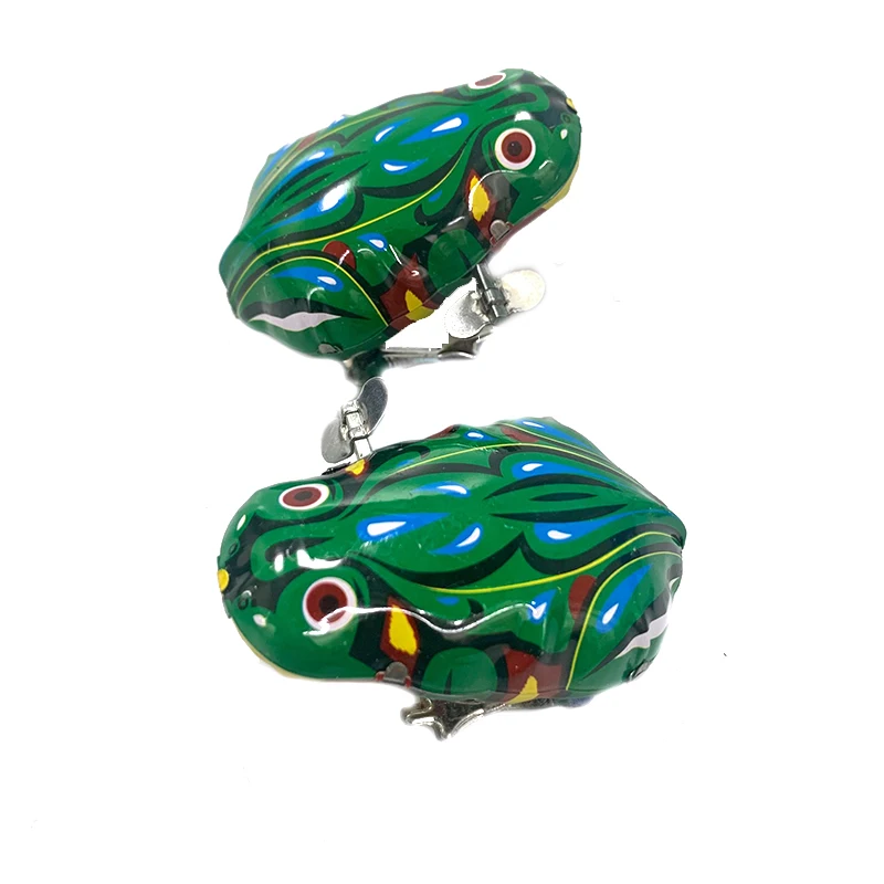 Jumping spring-spring jumping frog toys parent-child interactive frog model baby