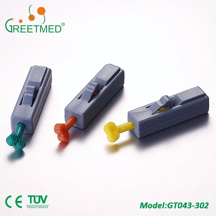 Blood collection lancets 21g 23g 26g 28g 30g sterile plastic disposable twist safety blood lancet