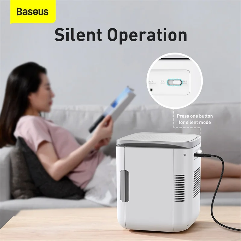 Baseus 220V EU 6L Mini Fridge Students Cooler and Warmer Refrigerator Home Use Ice Summer Mask Freezer