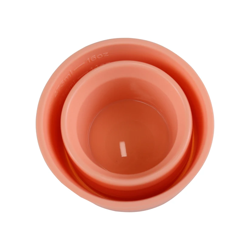 Outdoor camping silicone folding water cup creative gift sports  travel will carry cover telescopic cup mouthwash cup