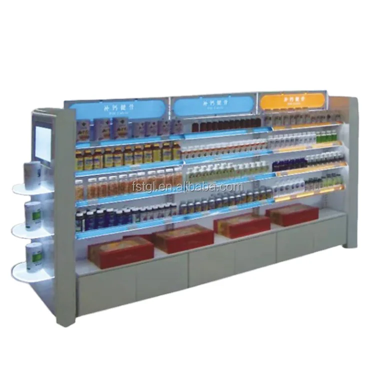 Fashion superstore racks supermarket wooden display shelf used rack