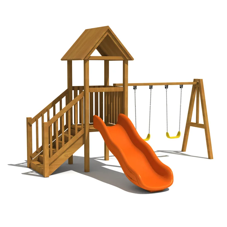 CATALOG AVAILABLE! Logo Design wood plastic composite playground outdoor children wooden equipment with long service time
