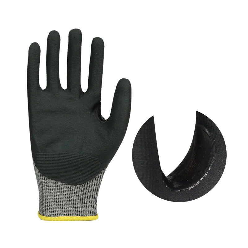 Cut Resistant Hand Protective Industrial Nitrile Gloves for Security Work