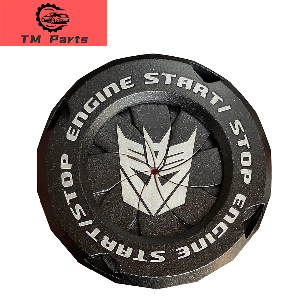Rotary Car Engine Push Start Stop Button Cover Protection Switch Auto Interior One Button Start Button Cover Car Rotating Ring