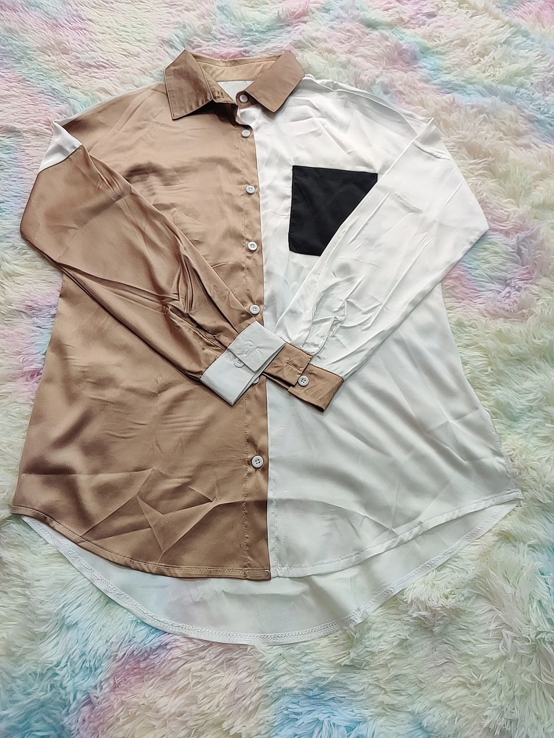  High Quality Autumn Satin Long Sleeve