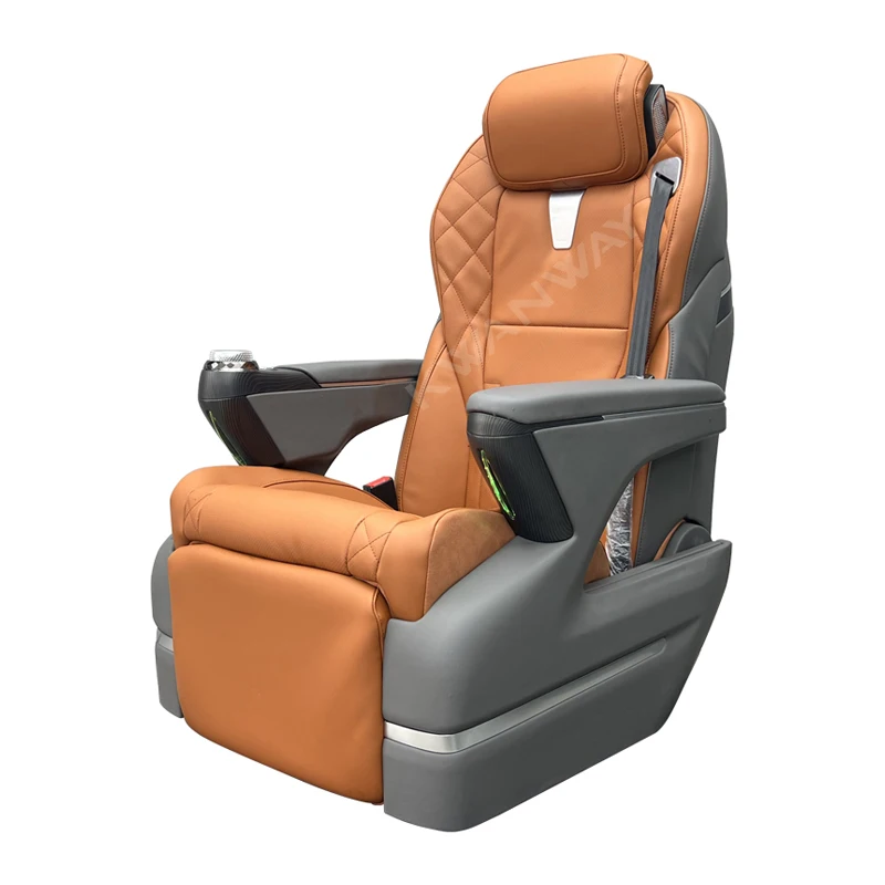 High-quality luxury car seat customization Nappa leather luxury VIP seat suitable for Toyota Coaster and Toyota Hiace van