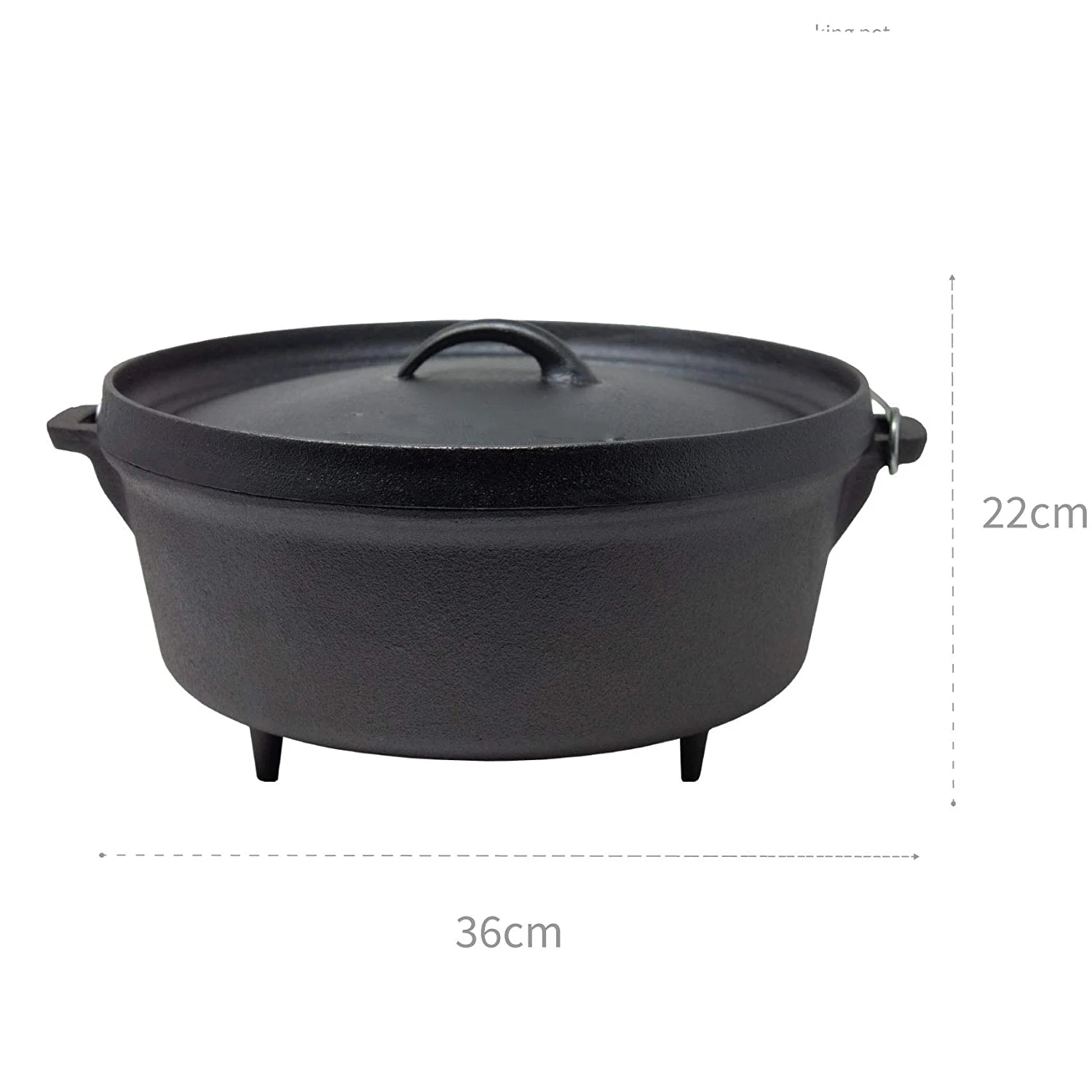 Outdoor cast iron camping Dutch pot three leg picnic soup pot