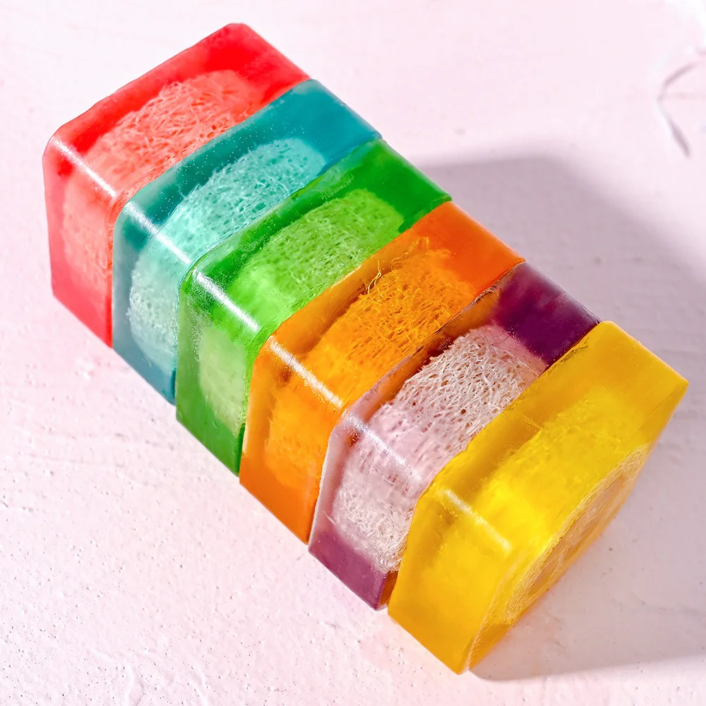 Лучшее качество пользовательское мыло Loofah различные вкусы бруски 100% натурального органического веганского мыла ручной работы для ухода за кожей