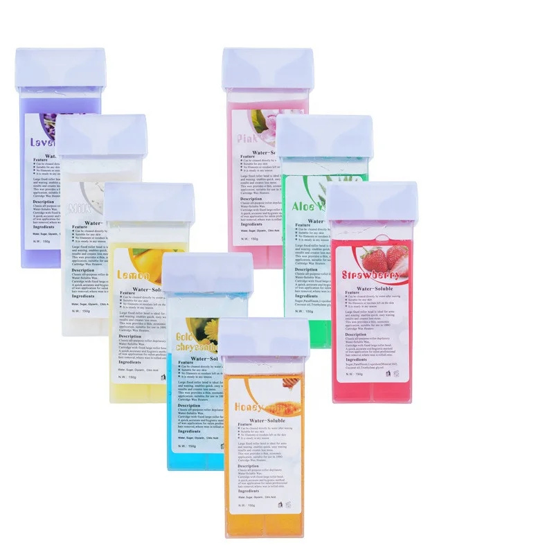 hair removal cartridge wax strip water-soluble sugar wax affordable large capacity 150g roll on wax