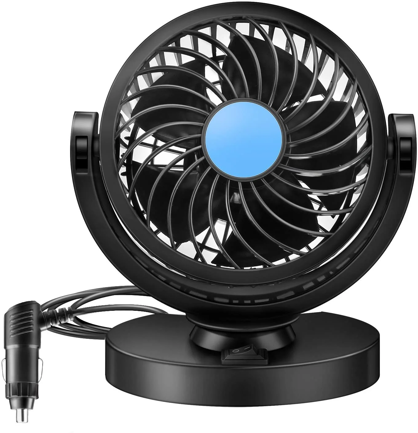 High Performance Energy Saving 360 Degree Rotating One Headed Fan 12v Dc Car Electric Fan Desk 12 Volt Dc Cooling Fans Car