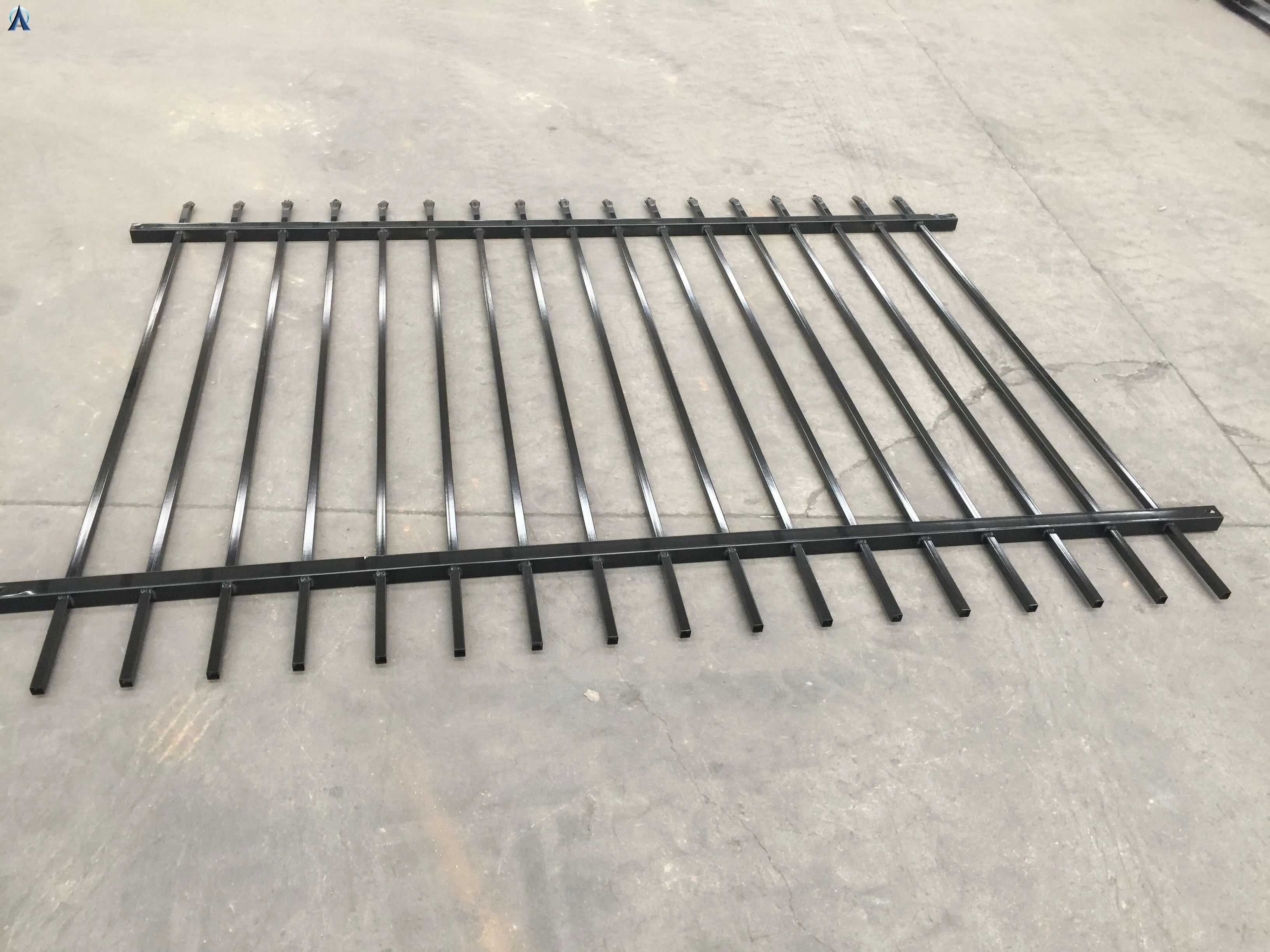 Powder coated 6ft 8ft black galvanized steel metal fence panels picket ornamental fence wrought iron fence