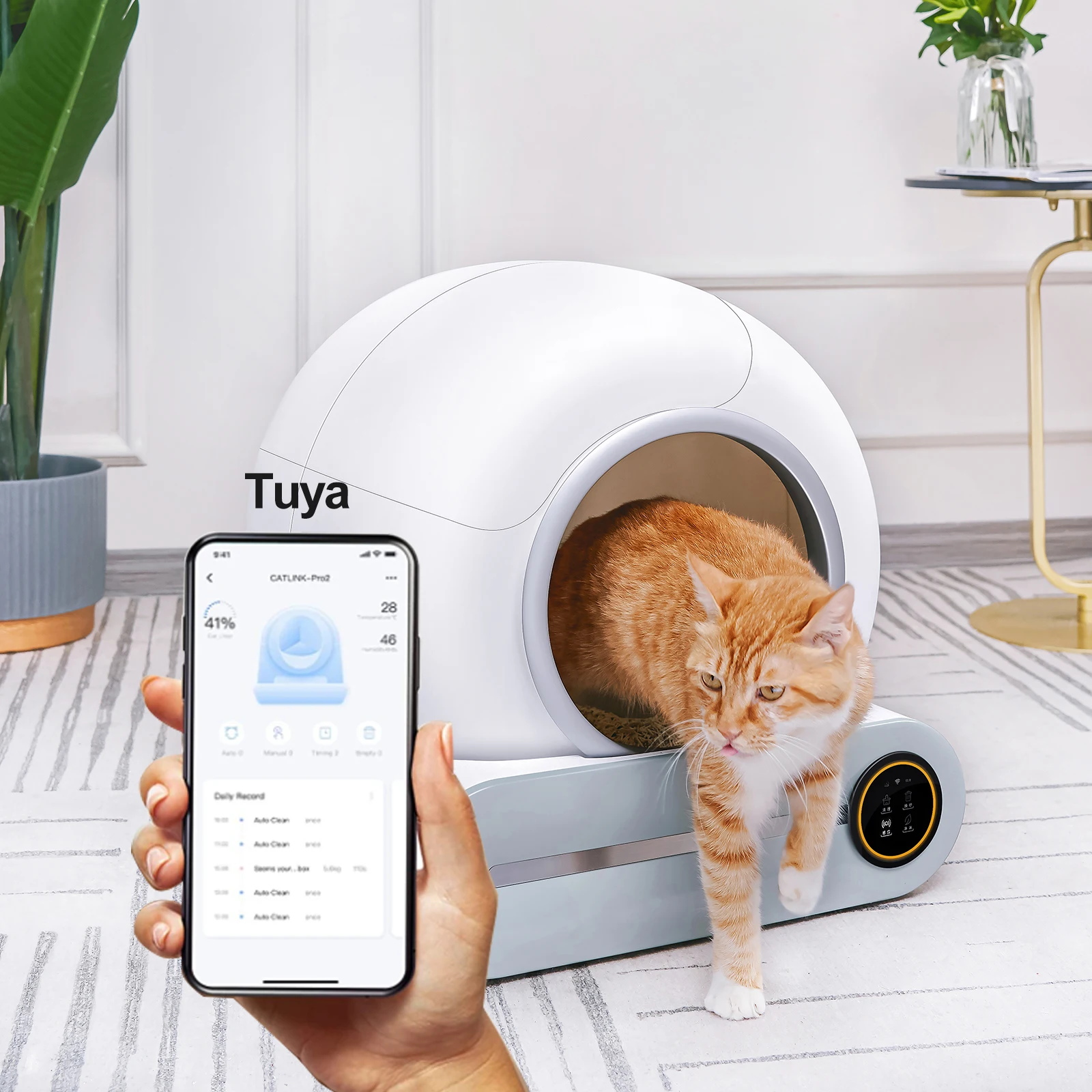 Self-Cleaning Cat Litter Box Large Capacity Automatic Cats Toilet WIFI App Control smart Auto Cleaning Cat Litter Box
