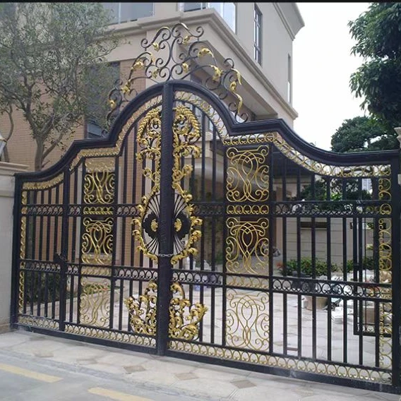 Durable best sell design of main gate wrought iron gate