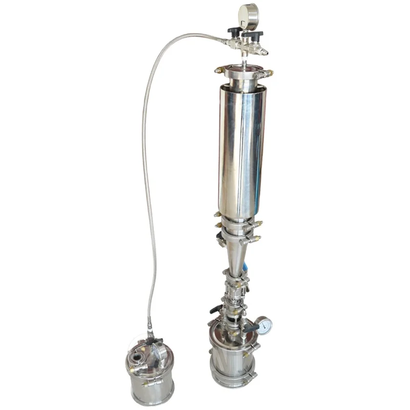 3LB Stainless Steel Drug Essential Oil Extractor 1LB Skylight Top Fill Closed Loop Extractor