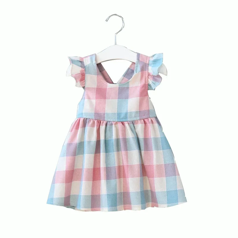 Hot Sale Suspender Plaid Korean Fashion Girl Dress
