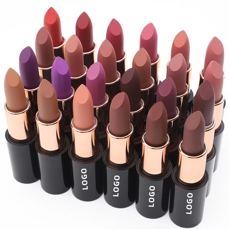 Custom Your Own LOGO Waterproof Private Label Vegan Lip Stick Makeup Vegan Matte Lipstick