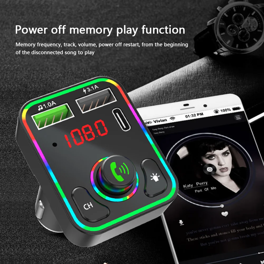 Hot Sale Wireless MP3 Player HandFree Car kit FM Transmitter Dual 3.1A car charger