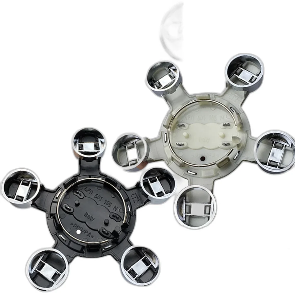 Factory wholesale 60mm 61mm  68mm 69mm 77mm Alloy Wheel Center Hub Caps Cover Convex Logo Badge Emblem For Audi 4B0 601 170