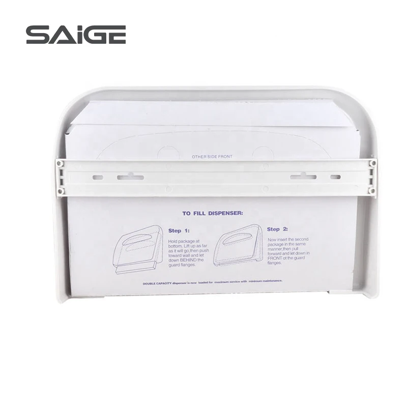 Plastic ABS Wall Mount 1/2  Half Folded Toilet Paper Seat Cover Dispenser