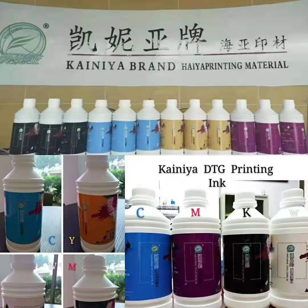 Пигментные чернила Haiya DTF для принтера Epson i3200 XP600 L1800 P600 P800 DX5 с белыми чернилами