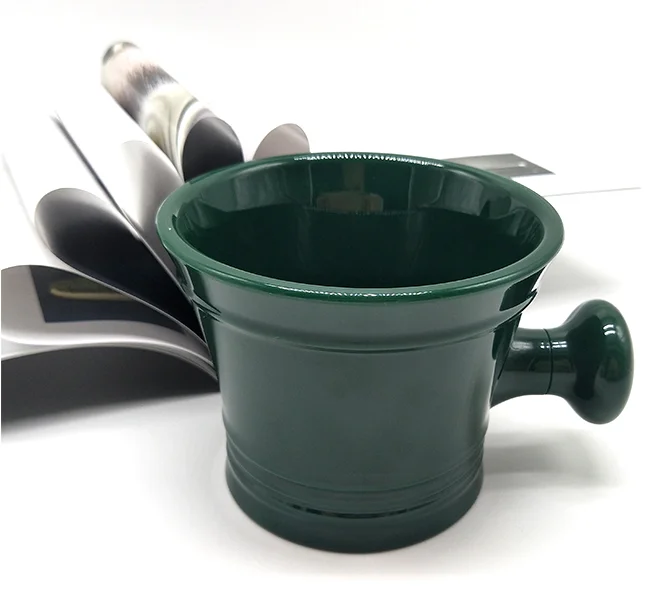 JDK 1pc black green porcelain shaving mug shaving soap bowl for men grooming beard brush custom synthetic hair