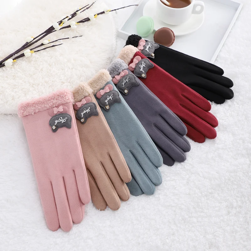 Новые Зимние Модные Женские ветрозащитные перчатки для сенсорного экрана