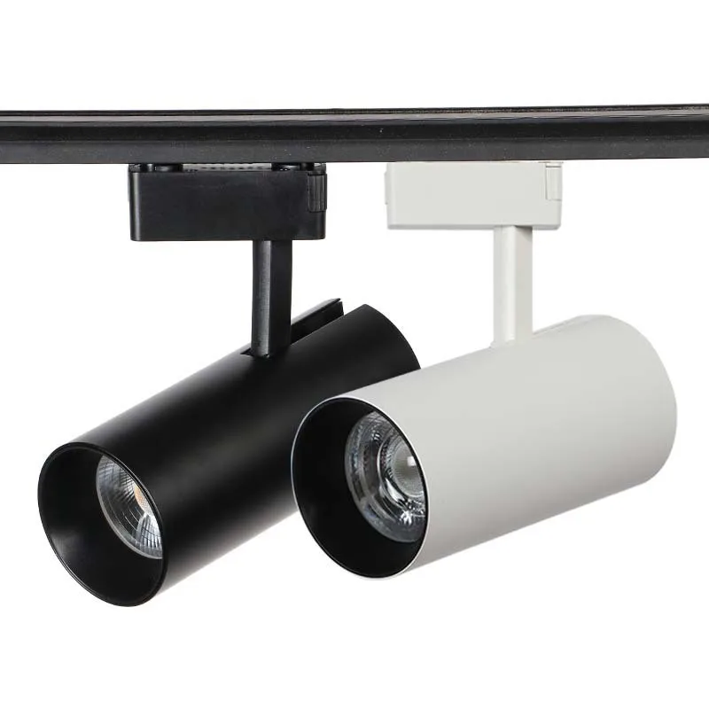Wholesale LED Track Lights Commercial 360° Rotatable COB LED Track Spot Light 2 Wire 20W 30W 40W led track light spotlight