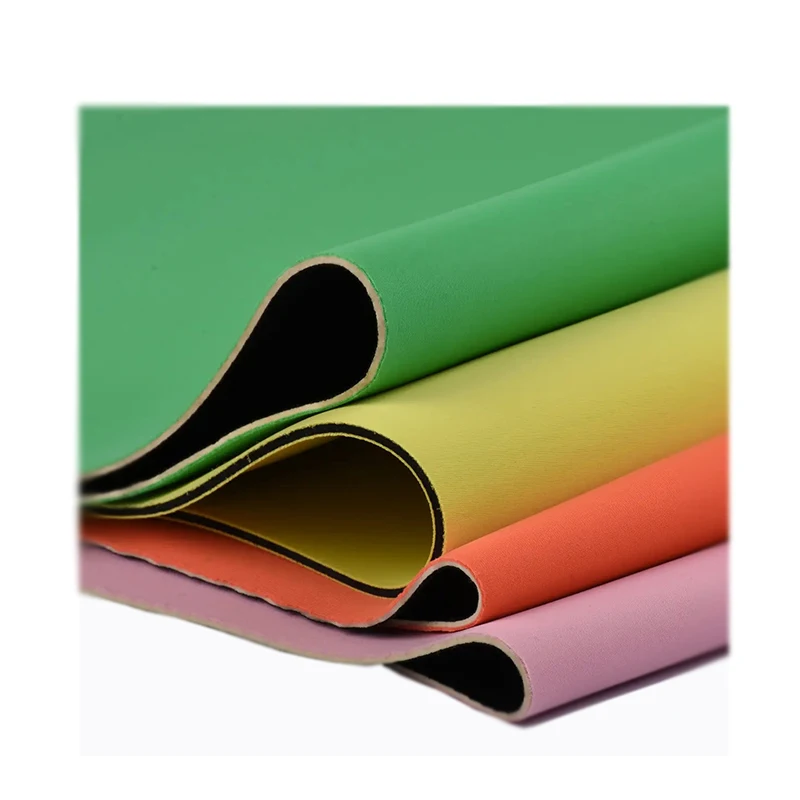 WST Yoga Mat Shoes Neoprene Raw Material Rubber Sheets Surface Composite Colorful Fabric