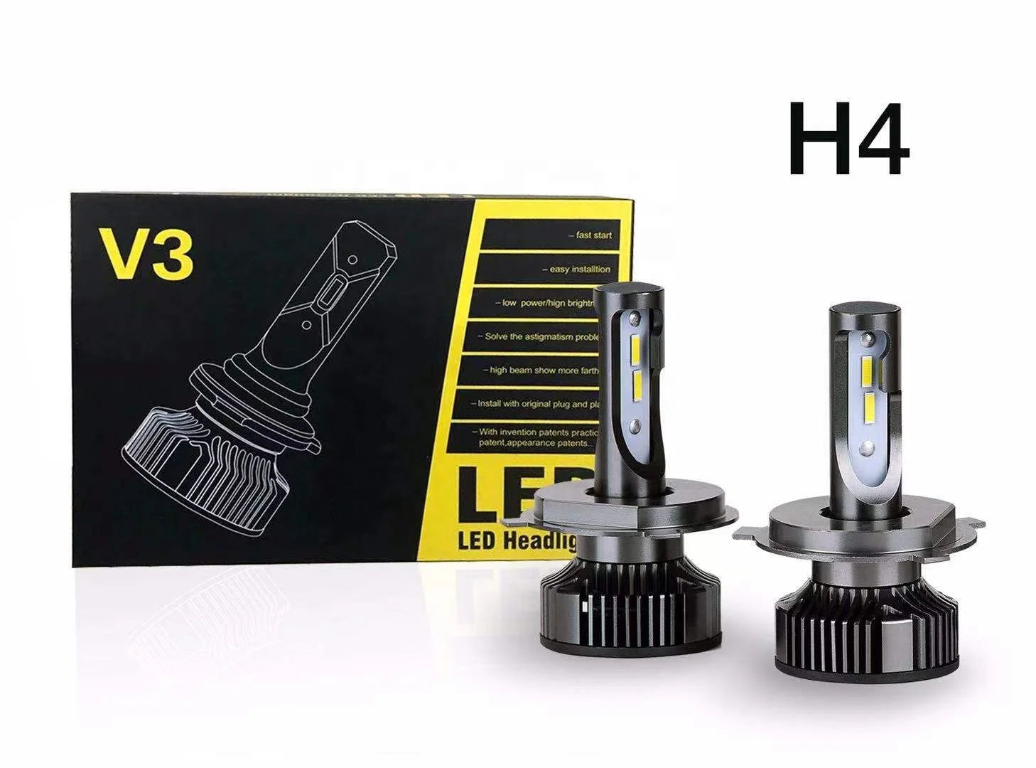 V3 best Stable use car LED headlight blub H1 H3 H7 H11 9005 9006 880 9012 H4 9007 H13 9004