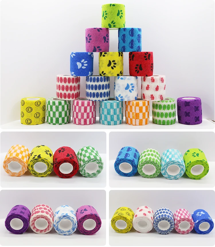 Non Woven Cotton Self Adhesive Manufactures Bulk Wholesale Elastic Cohesive Conforming Gauze Bandage Roll Elastic