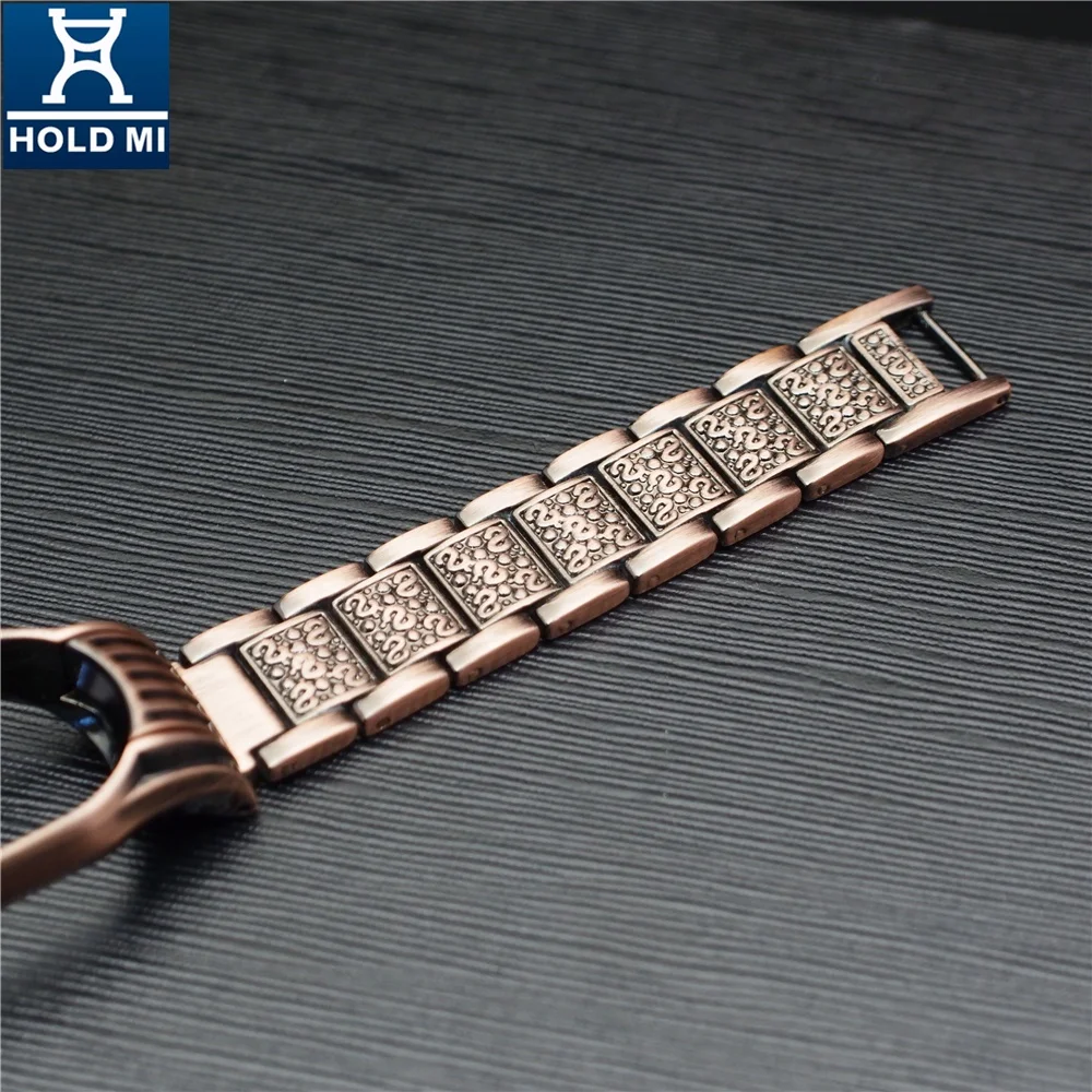 HOLDMI new 43048 avengers series antique copper color stainless steel watch band for mi band4