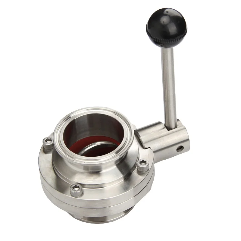 Stainless Steel Sanitary Quick-Install /Tri Clamped/Tree Clover 304 Butterfly Valve