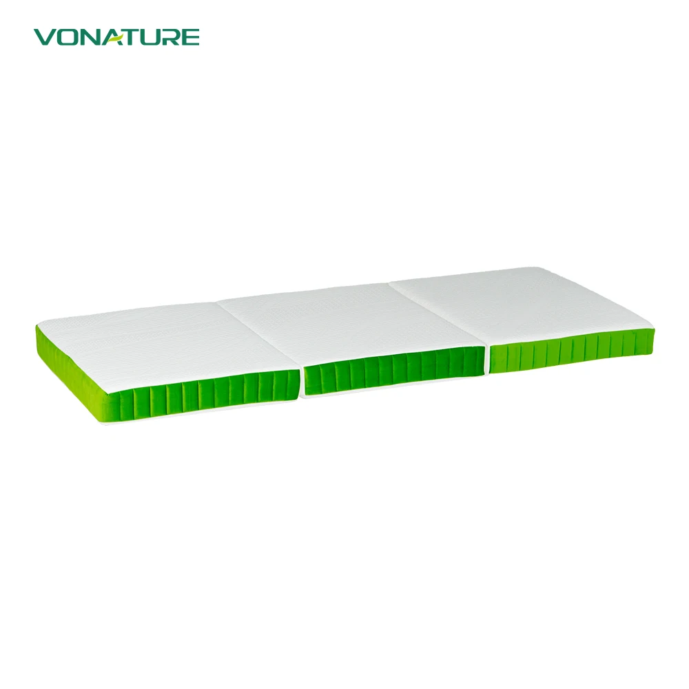 Upgrading your sleep quality! This 4D air fiber massage mattress is breathable, washable, hypoallergenic, and foldable