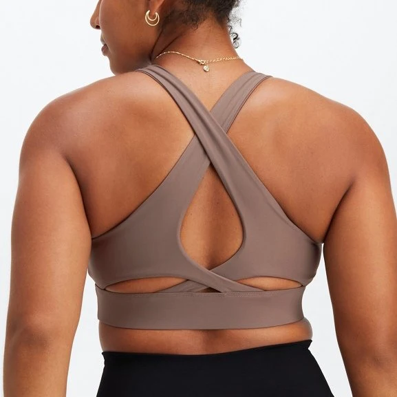 custom logo oem XS-6XL Big Size Sweat-Wicking Breathable training nylon Women Padded yoga Sports Bra Fitness