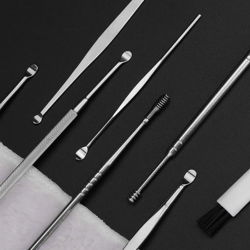 7pcs Stainless Steel Ear Pick Earwax Removal Set for Ear Ear cleaner with Plastic Case