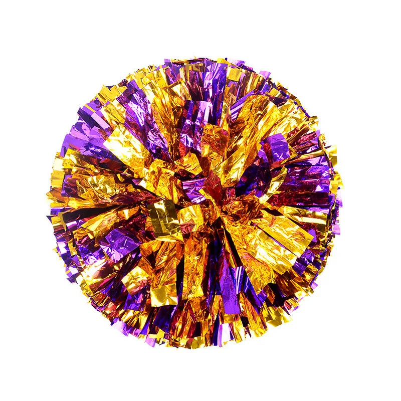 Hot Selling Different Color Metallic Cheerleading Pom Poms Dance Performance Flower Ball
