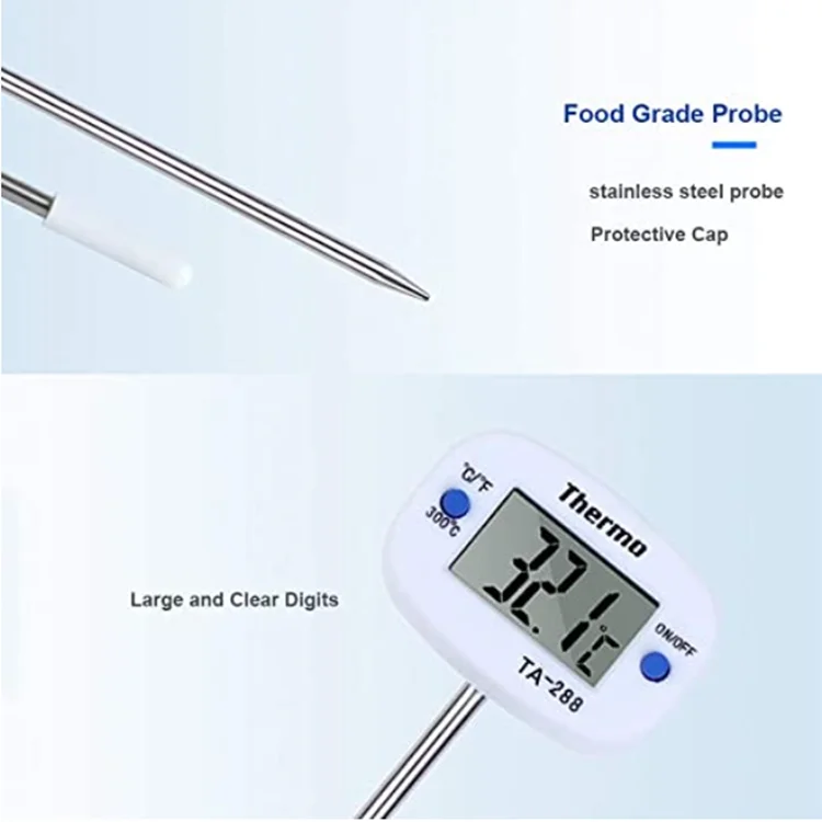 Portable Electronic LCD Monitors Stainless Steel Sensor Probe Cooking BBQ Food Meat Digital Thermometer Tools