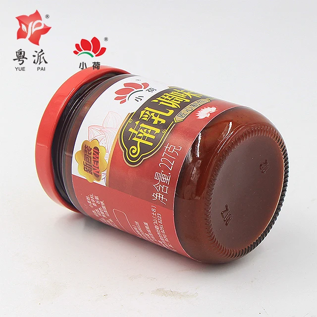 Canned sauce factory price Delicious sauce 227g high quality certificated HACCP  ISO22000 red fermented bean curd sauce
